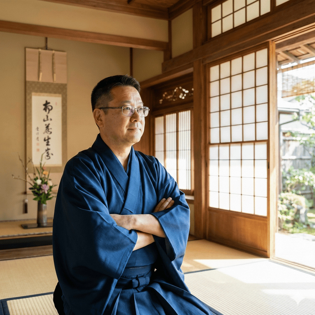 Don Tanaka in traditional Japanese clothing